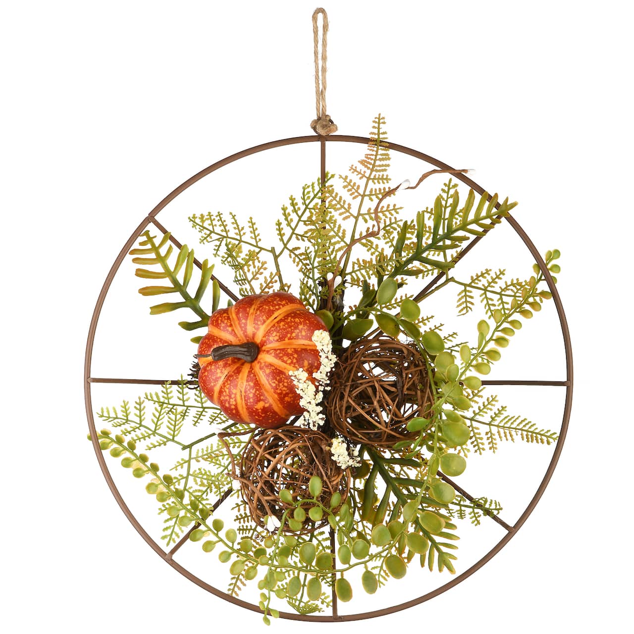 13" Harvest Flower Circular Decoration